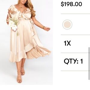 Show Me Your MuMu Cream Ruffle Midi Dress